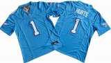 Philadelphia Eagles 1# Jalen Hurts skyblue Nike Vapor F.U.S.E. Limited Jersey 03