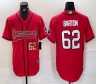 Nike Tampa Bay Buccaneers #62 Graham Barton red baseball Joint name -BD 02