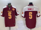 Washington Commanders #5 Jayden Daniels red white Nike Vapor F.U.S.E. Limited Jersey