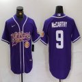 Minnesota Vikings J.J. McCarthy purple baseball jerseys Joint name-BD 01