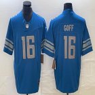 Nike Detroit Lions #16 Jared Goff blue Color Rush Limited Jersey 03