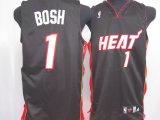 Miami Heat 1 Chris Bosh Black Jerseys