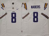 LSU Tigers White #8 Malik Nabers white college football jerseys