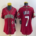 Youth 2023 World Cup Mexico #7 Julio Urias red majestic baseball jerseys 30