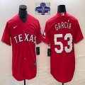 2023 Champions Nike Texas Rangers #53 Adolis Garcia red majestic baseball jerseys-BD