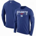 Men's New York Giants Nike Royal Sideline Legend Staff Performance Long Sleeve T-Shirt