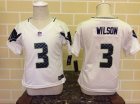 Nike Seattle Seahawks #3 Russell Wilson Game White Children NFL Jerseys