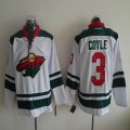 Minnesota Wild #3 Charlie Coyle white ice hockey jerseys