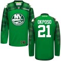 customized 2016 New York Islanders #21 Kyle Okposo green ice hockey jersey