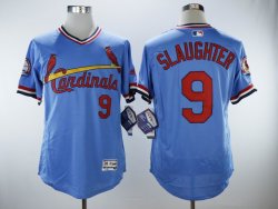 St Louis Cardinals #9 Slaughjer skyblue Flexbase Authentic Collection Jersey