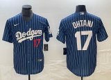 Los Angeles Dodgers #17 Shohei Ohtani Nike blue majestic baseball Jersey Joint name -BD 04