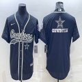 Nike Dallas Cowboys blank blue baseball jerseys Joint name-BD 02