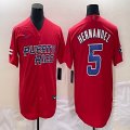 Puerto Rico Baseball #5 Enrique Hernandez red 2023 World Baseball Classic Replica Player Jersey 06