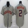 Nike Houston Astros #2 Alex Bregman gray majestic baseball Jersey