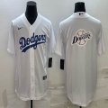 Los Angeles Dodgers Blank white majestic baseball Jerseys-BD 01