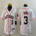 Youth Nike Houston Astros #3 Jeremy Pena white majestic baseball jerseys-BD