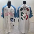 2023 World Cup Mexico #56 Randy Arozarena white skyblue majestic baseball jerseys 56