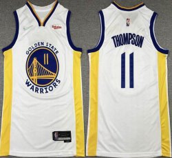 Nike Golden State Warriors #11 Klay Thompson white nba basketball jerseys 75TH-XD