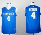 NBA Kentucky Wildcats Rajon Rondo 4 Royal Blue College NCAA Jerseys