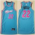 Nike Miami Heat #22 Jimmy Butler Skyblue nba basketball jersey city version -ty