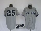 New York Yankees 25 Teixeira Grey MLB Signature Jerseys