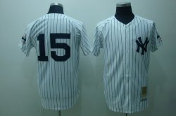 Yankees MLB Throwback 15 white Jerseys