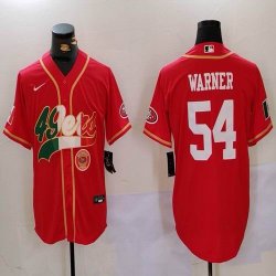 Nike San Francisco 49ers #54 Fred Warner red Mexico baseball jerseys Joint name-BD 01