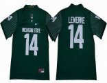 Michigan State Spartans #14 Brian Lewerke Green Limited Stitched NCAA Jersey