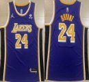 Los Angeless Lakers #24 Kobe Bryant purple basketball Jerseys-XD