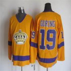 Los Angeles Kings #19 Goring throwback yellow hockey CCM jerseys