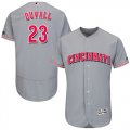 Cincinnati Reds #23 Adam Duvall gray Flexbase baseball jersey