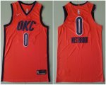 Nike Oklahoma City Thunder #0 Russell Westbrook orange basketball jersey-ty