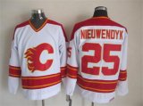 Calgary Flames #25 Joe Nieuwendyk White throwback CCM ice hockey Jersey