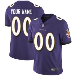 Customized Ravens purple nike Color Rush Limited Jersey