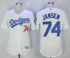 Los Angeles Dodgers 74 Jansen white Flexbase Authentic Collection Jersey