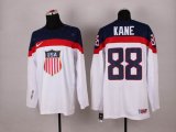 2014 NHL United States team KANE 88# white hockey jerseys