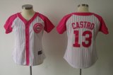 MLB Chicago Cubs 13 Castro white Fashion women Jerseys