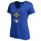 Women Philadelphia 76ers Fanatics Branded Royal 2018 NBA Playoffs Star Wars Win You Must V-Neck T-Shirt