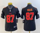 Youth Nike Kansas City Chiefs #87 Travis Kelce black gold Color Rush Limited Jersey