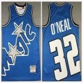 Orlando Magic #32 Shaquille O'Neal blue throwback nba jersey-XD