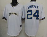 Seattle Mariners 24 Griffey White M&N MLB Jerseys