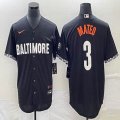 Nike Baltimore Orioles #3 Jorge Mateo black majestic baseball jersey city version-BD 04