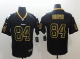 Nike Steelers #84 Antonio Brown Lights Out black fashion Color Rush Limited Jersey-BD