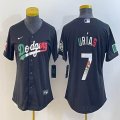 Youth 2023 World Cup Mexico #7 Julio Urias black majestic baseball jerseys 24