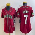 Youth 2023 World Cup Mexico #7 Julio Urias red majestic baseball jerseys 11