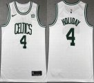 Nike Boston Celtics #4 Holiday white nba basketball jersey-XD