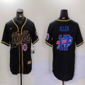 Buffalo Bills 17# Josh Allen black nike baseball jerseys Joint name-BD 01