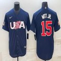 2023 World Cup #15 Bobby Witt Jr. blue USA majestic baseball jerseys 04