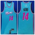 Nike Miami Heat #14 Tyler Herro skyblue nba basketball jersey city version -HL