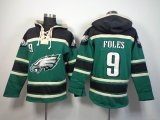 Philadelphia Eagles 9 Nick Foles green nfl Hooded Sweatshirt